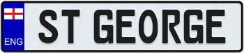 England European License Plate