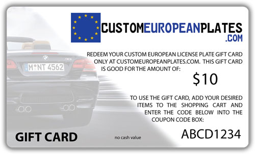 European Plate Gift Card - $10