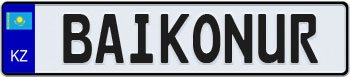 Kazakhstan European License Plate