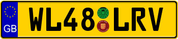 Land Rover Stock European License Plate
