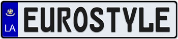 Louisiana Euro Style License Plate