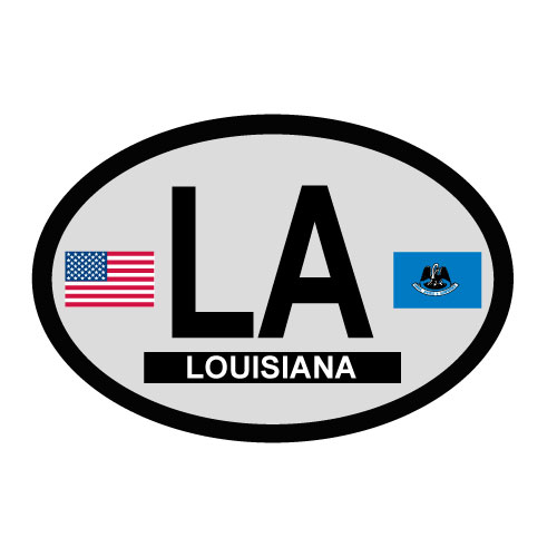 Louisiana Oval Decal