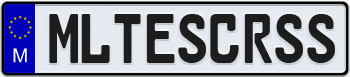 Malta European License Plate