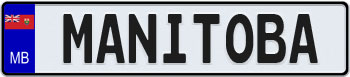 Manitoba Euro Style Licence Plate