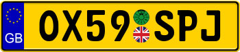 Mini Cooper Stock European License Plate