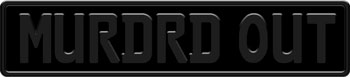 Murdered Out European License Plate (Black on Black)