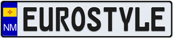 New Mexico Euro Style License Plate