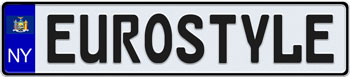 New York Euro Style License Plate