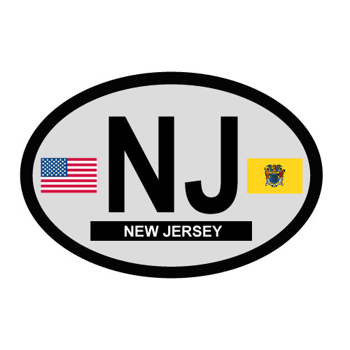 New Jersey Oval Decal