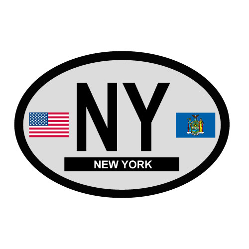 New York Oval Decal