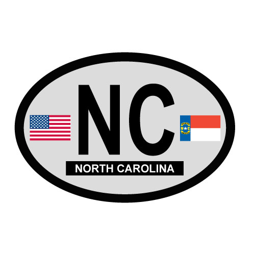 North Carolina Oval Decal