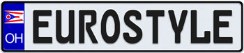 Ohio Euro Style License Plate