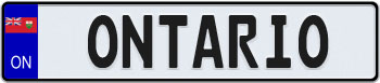 Ontario Euro Style Licence Plate