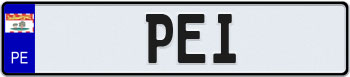 Prince Edward Island Euro Style Licence Plate