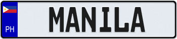 Philippines Euro Style License Plate