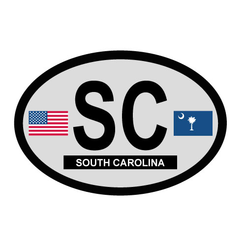 South Carolina Oval Decal