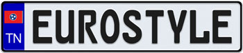 Tennessee Euro Style License Plate