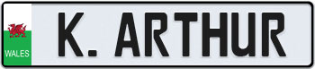Wales European License Plate