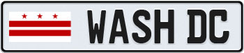 Washington D.C. European License Plate