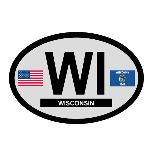 Wisconsin Oval Decal