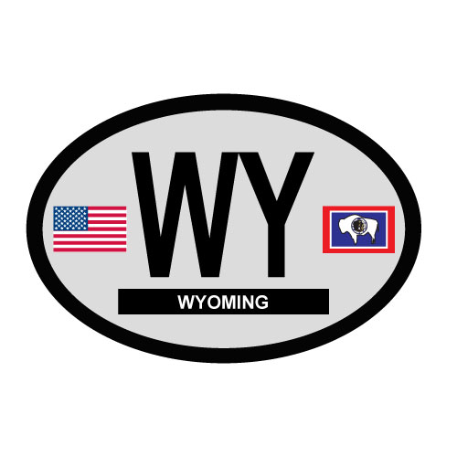 Wyoming Oval Decal